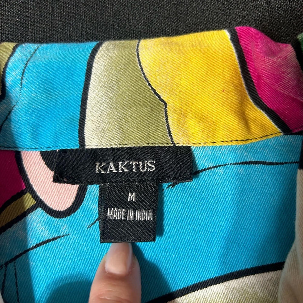 Colorful Kaktus Abstract Print Jacket - Picture 6 of 15